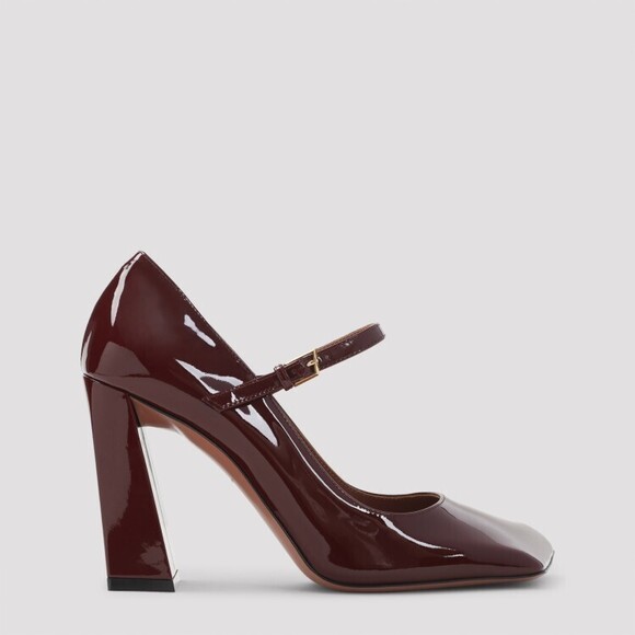 Amina Muaddi High-Heeled Pumps With Patent Leather Finish - NWT - Picture 2 of 5